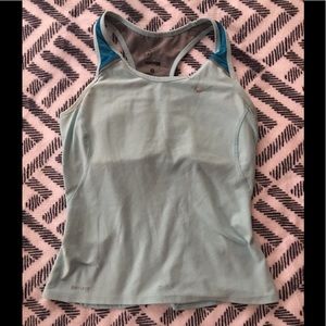 Womens Blue Nike Tank w/ Bra, size Small